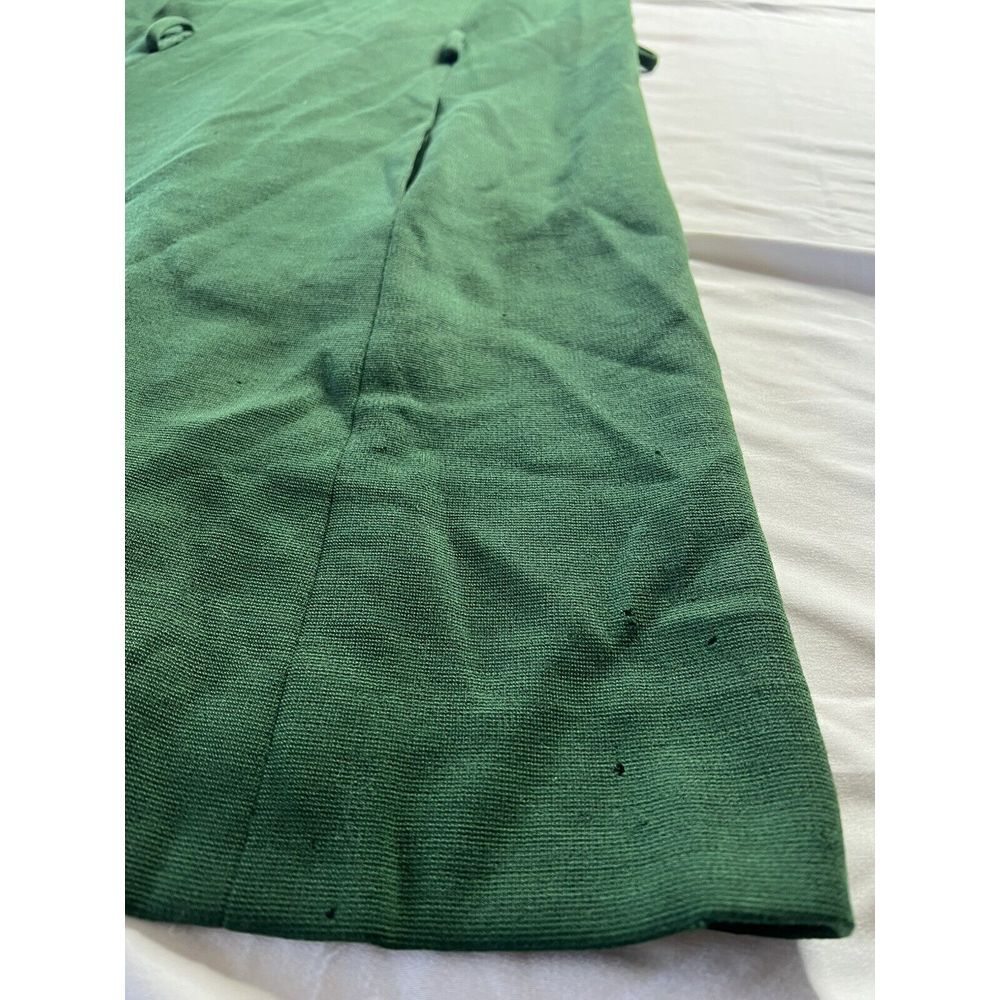 Vintage 60s Joan Leslie By Kasper Dress Union Pure Virgin Wool Green Cocktail - Picture 11 of 11
